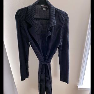 Black knitted cardigan